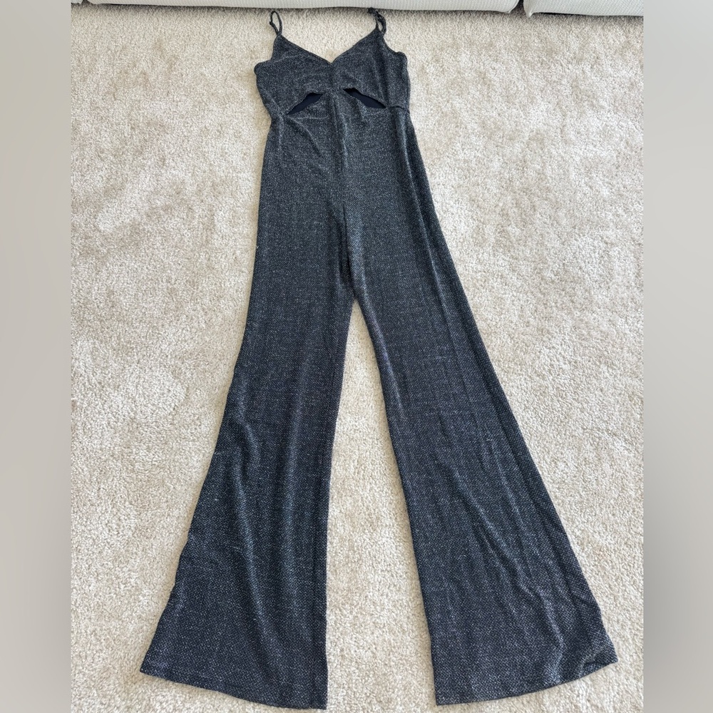 BCBG Glittery Black Jumpsuit